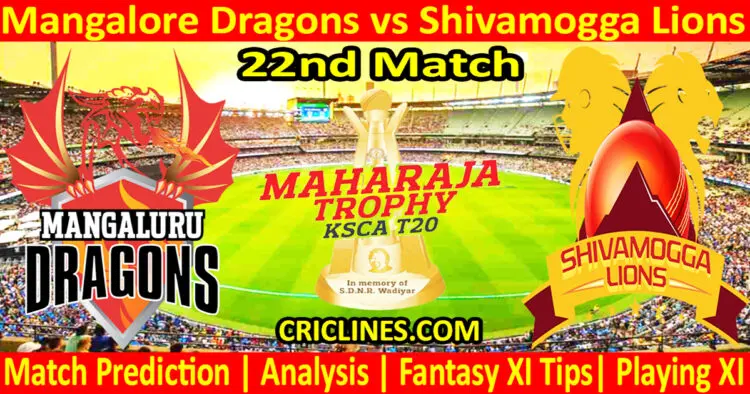 Today Match Prediction-MDS vs SLS-Dream11-Maharaja Trophy KSCA T20-2024-22nd Match-Who Will Win