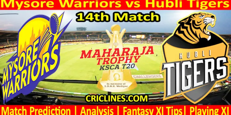 Today Match Prediction-MWS vs HTS-Dream11-Maharaja Trophy KSCA T20-2024-14th Match-Who Will Win