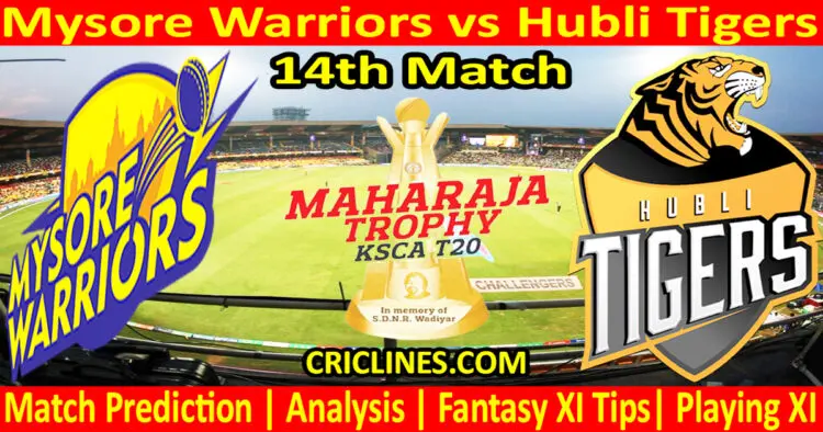 Today Match Prediction-MWS vs HTS-Dream11-Maharaja Trophy KSCA T20-2024-14th Match-Who Will Win