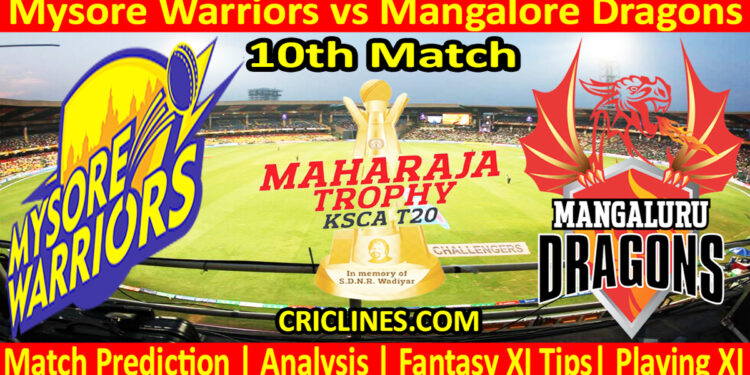 Today Match Prediction-MWS vs MDS-Dream11-Maharaja Trophy KSCA T20-2024-10th Match-Who Will Win