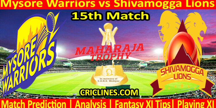 Today Match Prediction-MWS vs SLS-Dream11-Maharaja Trophy KSCA T20-2024-15th Match-Who Will Win