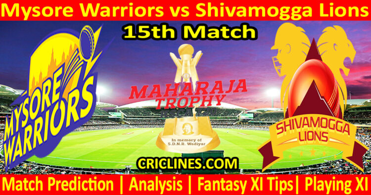 Today Match Prediction-MWS vs SLS-Dream11-Maharaja Trophy KSCA T20-2024-15th Match-Who Will Win