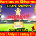 Today Match Prediction-MWS vs SLS-Dream11-Maharaja Trophy KSCA T20-2024-15th Match-Who Will Win