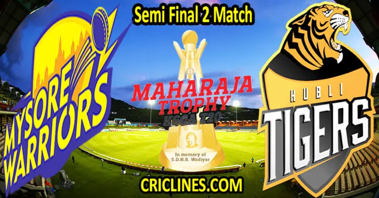 Today Match Prediction-Mysore Warriors vs Hubli Tigers-Dream11-Maharaja Trophy KSCA T20-2024-Semi Final 2 Match-Who Will Win