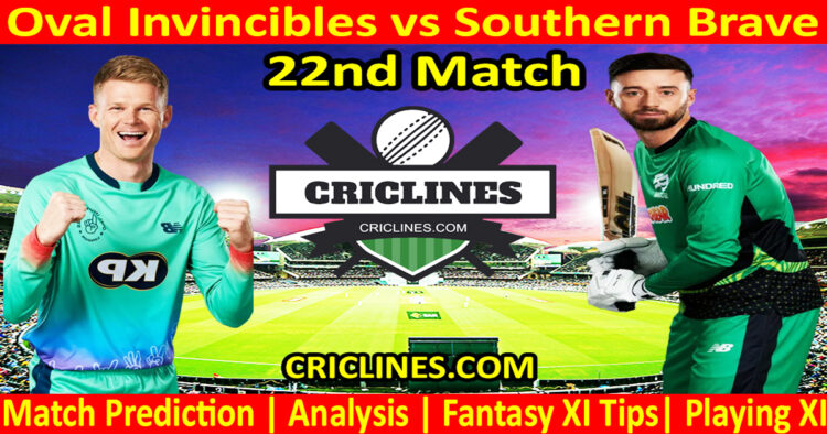 Today Match Prediction-OVI vs STB-The Hundred League-2024-22nd Match-Who Will Win