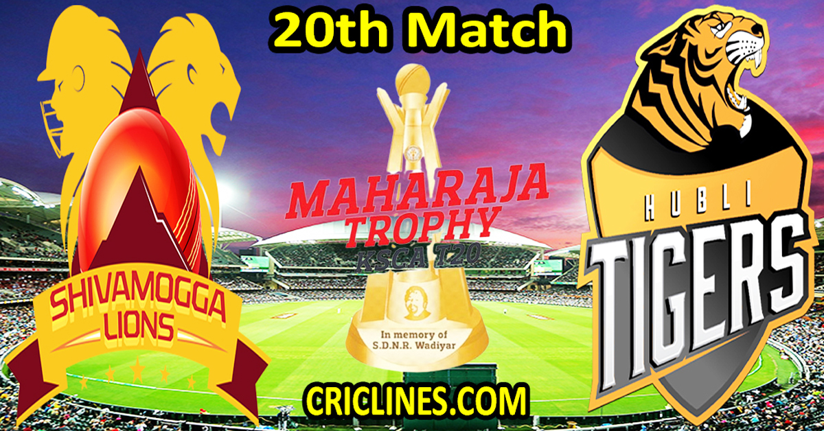 Today Match Prediction-Shivamogga Lions vs Hubli Tigers-Dream11-Maharaja Trophy KSCA T20-2024-20th Match-Who Will Win