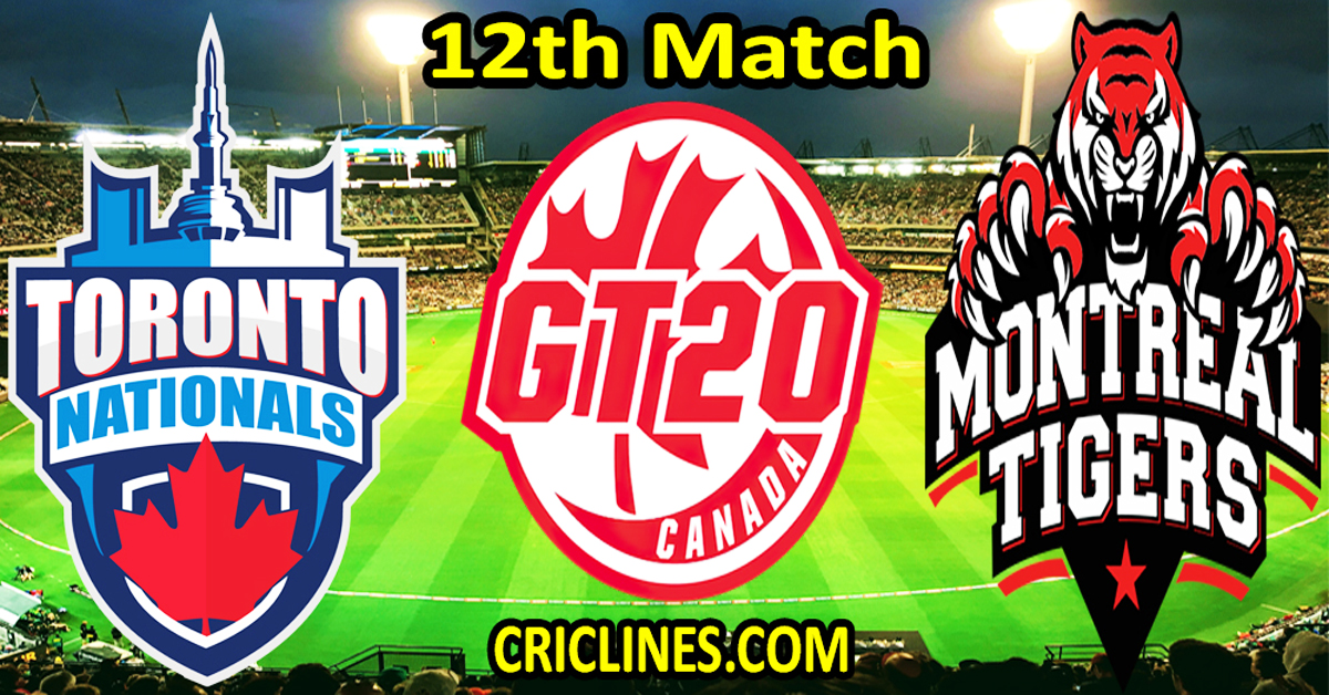 Today Match Prediction-Toronto Nationals vs Montreal Tigers-Dream11-GT20-2024-12th Match-Who Will Win