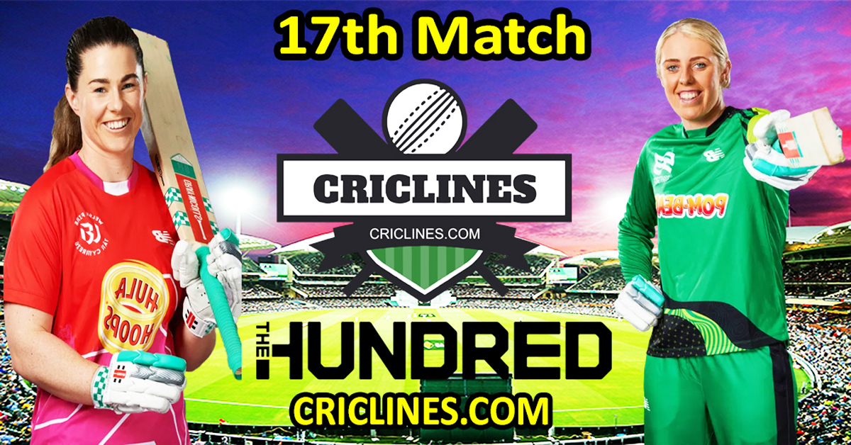 Today Match Prediction-WFRW vs STBW-The Hundred Womens Competition 2024-17th Match-Who Will Win