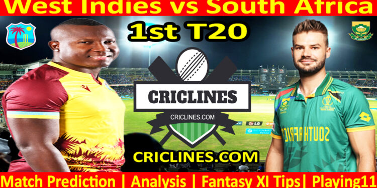 Today Match Prediction-WI vs SA-1st T20-2024-Dream11-Who Will Win Today