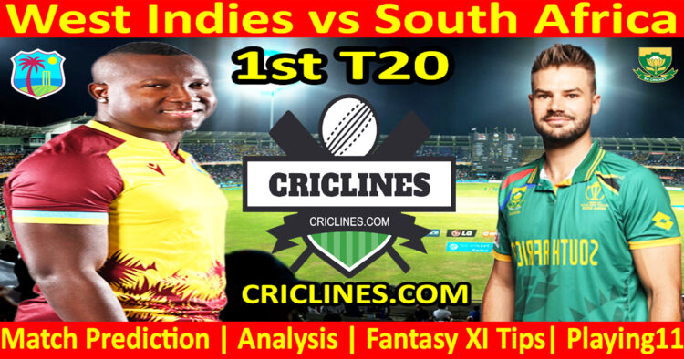 Today Match Prediction-WI vs SA-1st T20-2024-Dream11-Who Will Win Today