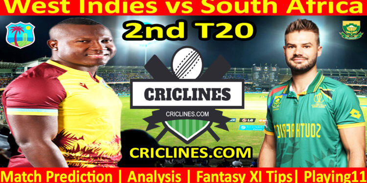 Today Match Prediction-WI vs SA-2nd T20-2024-Dream11-Who Will Win Today