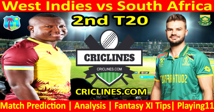 Today Match Prediction-WI vs SA-2nd T20-2024-Dream11-Who Will Win Today