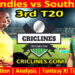 Today Match Prediction-WI vs SA-3rd T20-2024-Dream11-Who Will Win Today