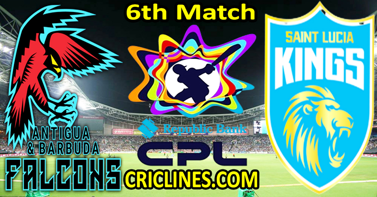 Today Match Prediction-Antigua and Barbuda Falcons vs Saint Lucia Kings-CPL T20 2024-6th Match-Who Will Win