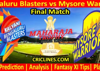 Today Match Prediction-BBS vs MWS-Dream11-Maharaja Trophy KSCA T20-2024-Final Match-Who Will Win
