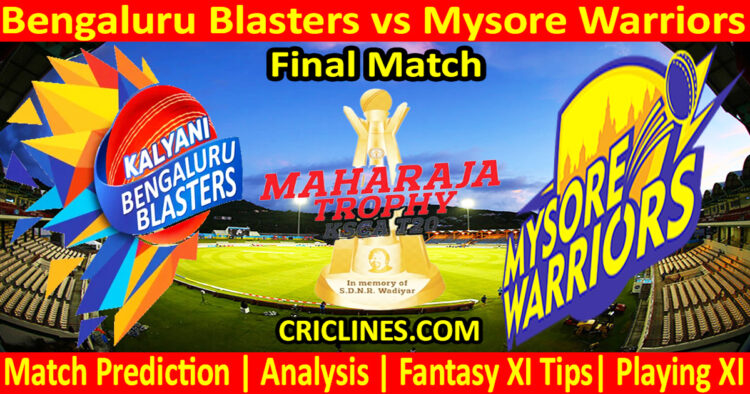 Today Match Prediction-BBS vs MWS-Dream11-Maharaja Trophy KSCA T20-2024-Final Match-Who Will Win