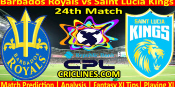 Today Match Prediction-BRS vs SLK-CPL T20 2024-24th Match-Who Will Win