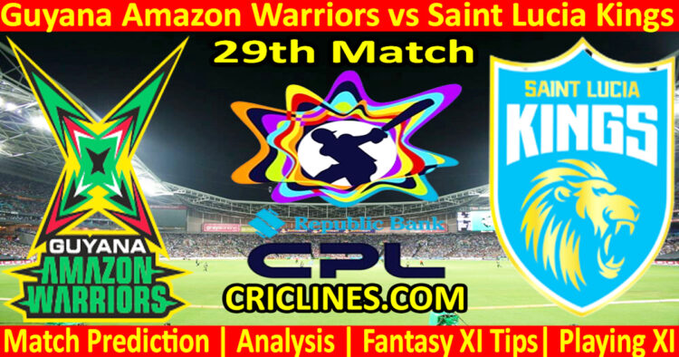 Today Match Prediction-GAW vs SLK-CPL T20 2024-29th Match-Who Will Win