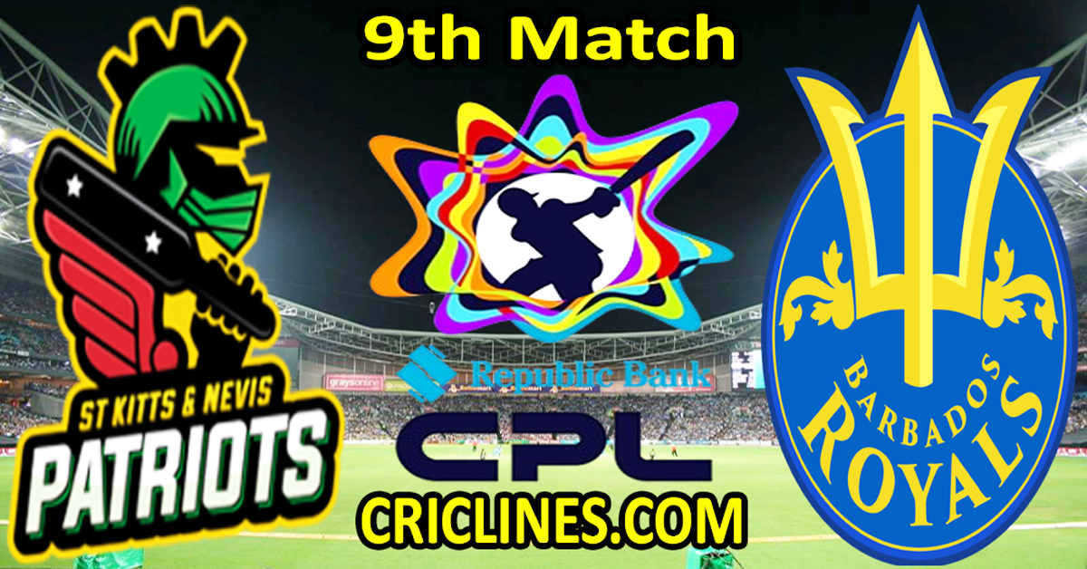 Today Match Prediction-St Kitts and Nevis Patriots vs Barbados Royals-CPL T20 2024-9th Match-Who Will Win