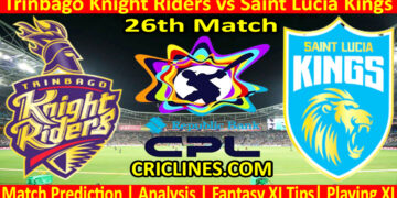 Today Match Prediction-TKR vs SLK-CPL T20 2024-26th Match-Who Will Win