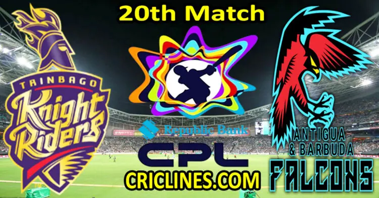 Today Match Prediction-Trinbago Knight Riders vs Antigua and Barbuda Falcons-CPL T20 2024-20th Match-Who Will Win