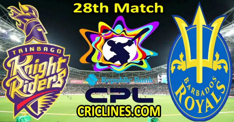 Today Match Prediction-Trinbago Knight Riders vs Barbados Royals-CPL T20 2024-28th Match-Who Will Win