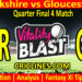 Today Match Prediction-WAR vs GLO-Vitality T20 Blast 2024-Dream11-Quarter Final 4 Match-Venue Details-Toss Update-Who Will Win