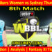 Today Match Prediction-ADSW vs SYTW-WBBL T20 2024-8th Match-Who Will Win