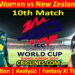 Today Match Prediction-AUSW vs NZLW-Dream11-T20 World Cup 2024-10th Match-Who Will Win