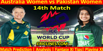 Today Match Prediction-AUSW vs PAKW-Dream11-T20 World Cup 2024-14th Match-Who Will Win