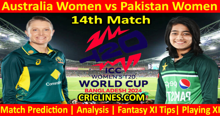 Today Match Prediction-AUSW vs PAKW-Dream11-T20 World Cup 2024-14th Match-Who Will Win