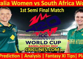 Today Match Prediction-AUSW vs SAW-Dream11-T20 World Cup 2024-1st Semi Final Match-Who Will Win