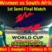 Today Match Prediction-AUSW vs SAW-Dream11-T20 World Cup 2024-1st Semi Final Match-Who Will Win