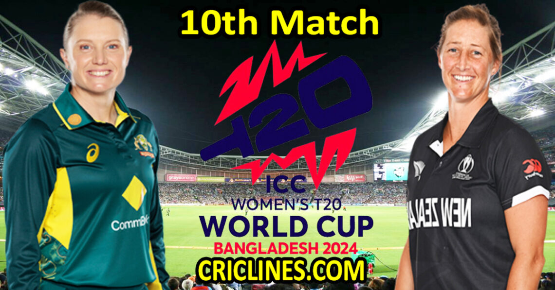 Today Match PredictionAUSW vs NZLWDream11T20 World Cup 202410th