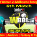 Today Match Prediction-BBHW vs MLRW-WBBL T20 2024-6th Match-Who Will Win