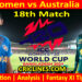 Today Match Prediction-INDW vs AUSW-Dream11-T20 World Cup 2024-18th Match-Who Will Win