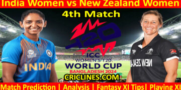 Today Match Prediction-INDW vs NZLW-Dream11-T20 World Cup 2024-4th Match-Who Will Win