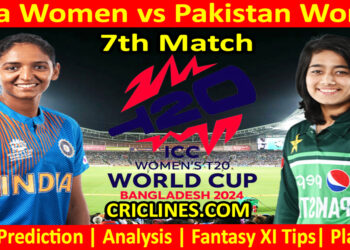 Today Match Prediction-INDW vs PAKW-Dream11-T20 World Cup 2024-7th Match-Who Will Win