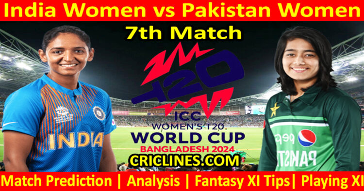 Today Match Prediction-INDW vs PAKW-Dream11-T20 World Cup 2024-7th Match-Who Will Win