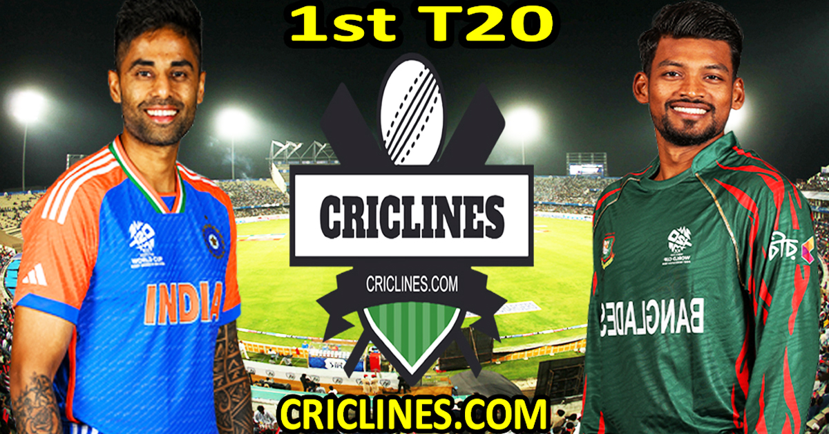 Today Match Prediction-India vs Bangladesh-1st T20-2024-Dream11-Who Will Win