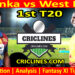 Today Match Prediction-SL vs WI-1st T20-2024-Dream11-Who Will Win Today