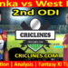 Today Match Prediction-SL vs WI-2nd ODI-2024-Dream11-Who Will Win Today