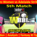 Today Match Prediction-SYSW vs ADSW-WBBL T20 2024-5th Match-Who Will Win