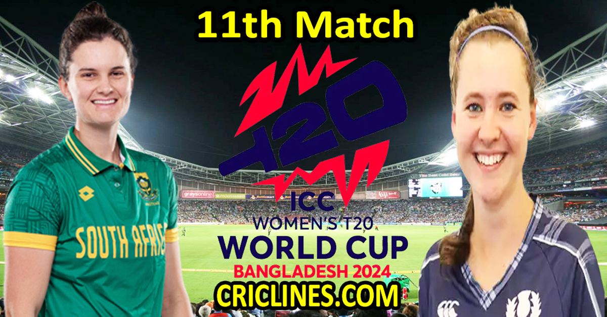 Today Match Prediction-South Africa Women vs Scotland Women-Dream11-T20 World Cup 2024-11th Match-Who Will Win