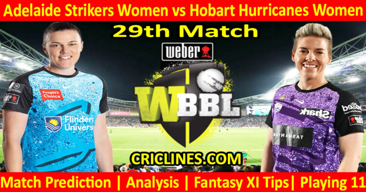 Today Match Prediction-ADSW vs HBHW-WBBL T20 2024-29th Match-Who Will Win