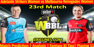 Today Match Prediction-ADSW vs MLRW-WBBL T20 2024-23rd Match-Who Will Win