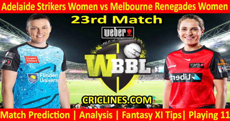 Today Match Prediction-ADSW vs MLRW-WBBL T20 2024-23rd Match-Who Will Win