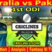 Today Match Prediction-AUS vs PAK-Dream11-1st ODI Match-2024-Who Will Win