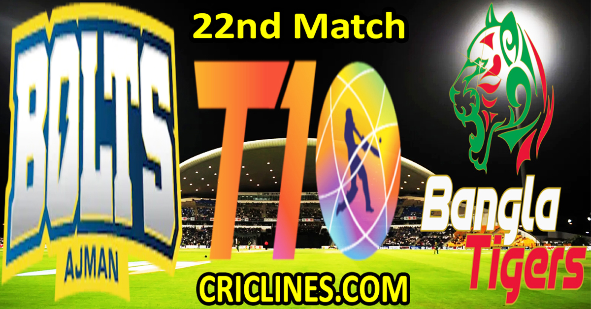 Today Match Prediction-Ajman Bolts vs Bangla Tigers-Dream11-Abu Dhabi T10 League-2024-22nd Match-Who Will Win