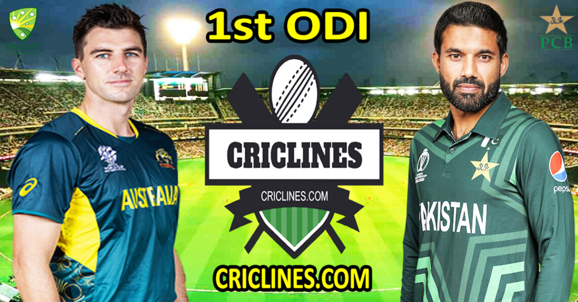 Today Match PredictionAUS vs PAKDream111st ODI Match2024Who Will Win